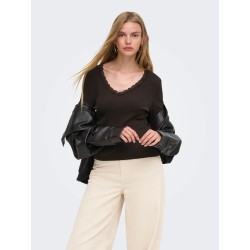 ONLSARA SHARAI L/S V-NECK TOP JRS NOOS