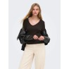 ONLSARA SHARAI Langarm-T-Shirt mit V-Ausschnitt