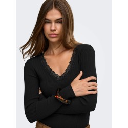 ONLSARA SHARAI T-shirt a maniche lunghe con scollo a V