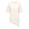T-shirt JDYALMA in cotone con dettaglio in pizzo