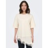 T-shirt JDYALMA in cotone con dettaglio in pizzo