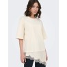 JDYALMA 2/4 LACE DETAIL T-SHIRT JRS NOOS