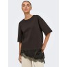 T-shirt JDYALMA in cotone con dettaglio in pizzo