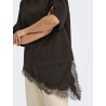 T-shirt JDYALMA in cotone con dettaglio in pizzo