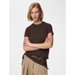 PCNICCA Damen-T-Shirt mit Rundhalsausschnitt