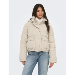 ONLZAHARA Cord-Pufferjacke mit Kapuze
