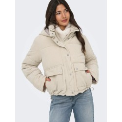 ONLZAHARA Cord-Pufferjacke mit Kapuze