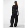 Top da party in mesh con arricciature