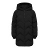 JDYPOWER lange Steppjacke mit Kapuze