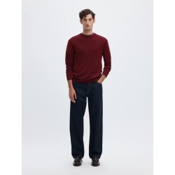 SLMTRAY LS KNIT REG MERINO CREW NOOS