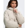 JDYPOWER lange Steppjacke mit Kapuze