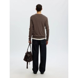SLMTRAY LS KNIT REG MERINO CREW NOOS