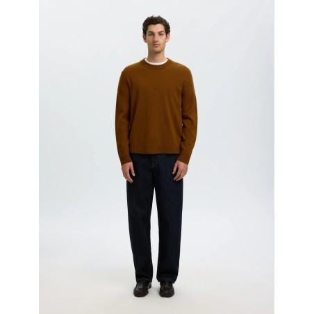 SLMTRAY Merino Brushed Rundhalspullover