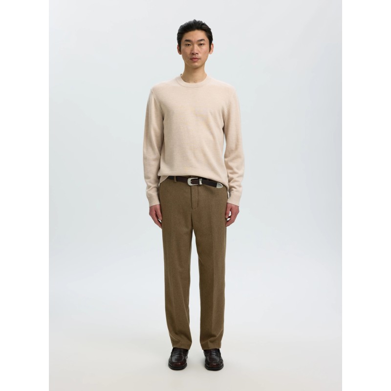 SLMTRAY MERINO BRUSHED CREW NOOS