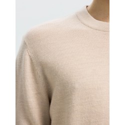 SLMTRAY Merino Brushed Rundhalspullover