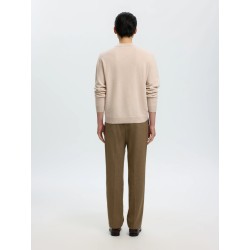 SLMTRAY Merino Brushed Rundhalspullover