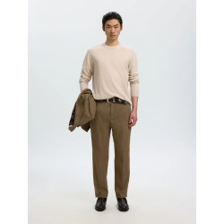 SLMTRAY Merino Brushed Rundhalspullover
