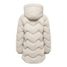 JDYPOWER lange Steppjacke mit Kapuze