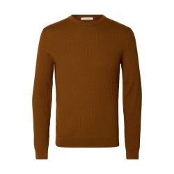 SLMTRAY LS KNIT MERINO CABLE CREW NOOS