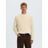 Brauner Strickpullover aus Bio-Baumwolle