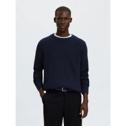 Brauner Strickpullover aus Bio-Baumwolle