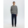 Brauner Strickpullover aus Bio-Baumwolle