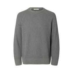 Brauner Strickpullover aus Bio-Baumwolle