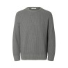 Brauner Strickpullover aus Bio-Baumwolle