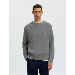 SLMBRAUN KNIT RLX RIB CREW NECK NOOS