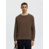 Pullover marrone in cotone biologico