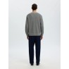 Brauner Strickpullover aus Bio-Baumwolle
