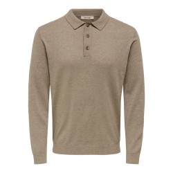 ONSLOUI REG 12 LS MEL POLO KNIT NOOS