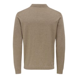ONSLOUI Strickpolo für Herren mit langen Ärmeln