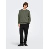 Pullover uomo strutturato con scollo girocollo
