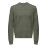 Pullover uomo strutturato con scollo girocollo