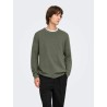 Pullover uomo strutturato con scollo girocollo