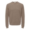 Pullover uomo strutturato con scollo girocollo