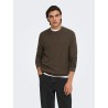 Pullover uomo strutturato con scollo girocollo