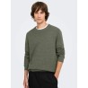 Pullover uomo strutturato con scollo girocollo