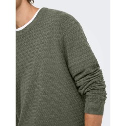 Pullover uomo strutturato con scollo girocollo