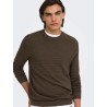 Pullover uomo strutturato con scollo girocollo