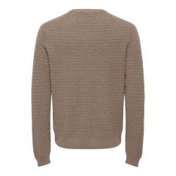 Pullover uomo strutturato con scollo girocollo