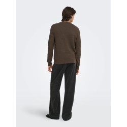Pullover uomo strutturato con scollo girocollo