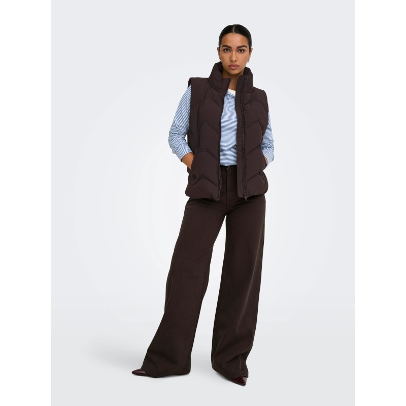 JDYPOWER gilet corto sagomato con collo alto