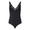 PCLILI Spitzen-Bodystocking mit V-Ausschnitt