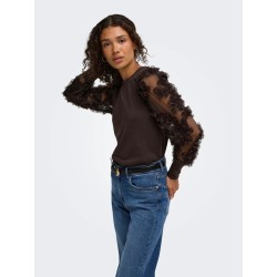 JDY FAIRVIEW Sweatshirt mit Spitzendetail