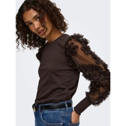 JDY FAIRVIEW Sweatshirt mit Spitzendetail