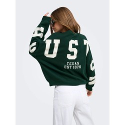 Felpa donna con stampa sul retro e sulle maniche