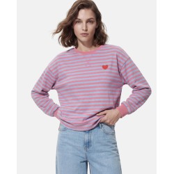 PCFLORA Sweatshirt mit Stickerei für Damen