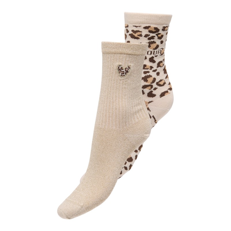 ONLOLIVIA LEO 2er-Pack Socken mit Glitzerdetail
